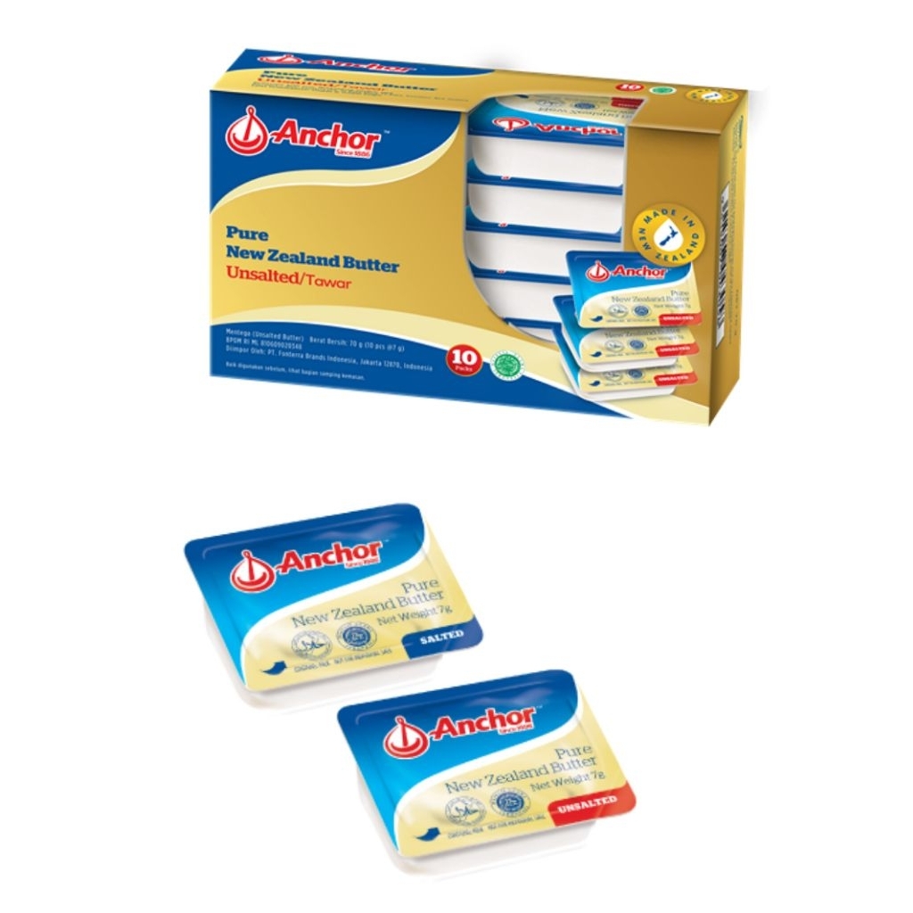 

Anchor unsalted butter MPASI 7gr Repack 5 pcs