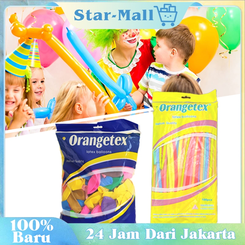 Isi 100 Pcs Balon Latek Balon Panjang Balon Twist Doff