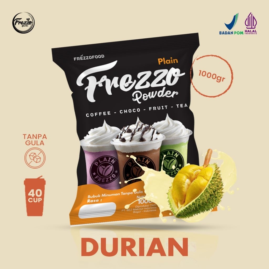

Bubuk Minuman Rasa Durian Plain Frezzo 1kg/ Minuman Murah dan Enak Frezzo Plain