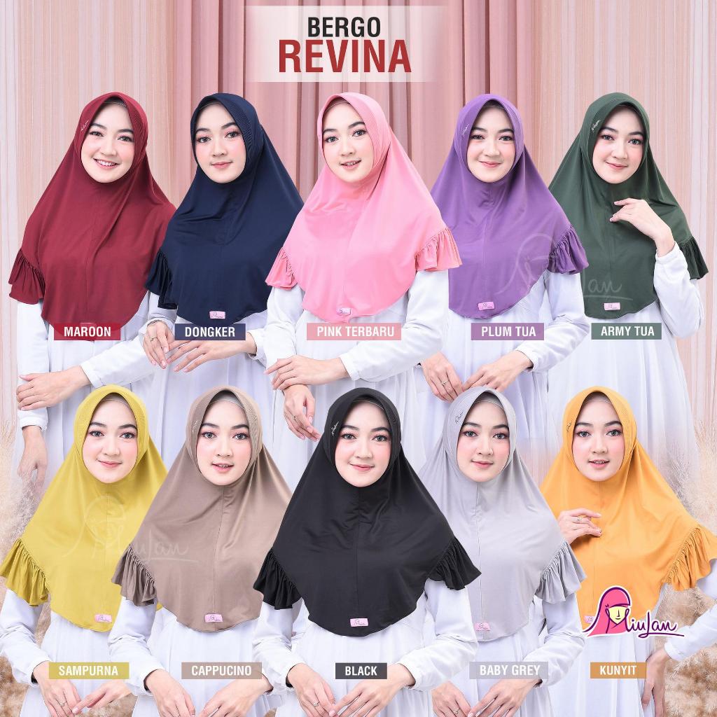 Bergo Revina Miulan | Jilbab Jersey Pet Variasi Rempel