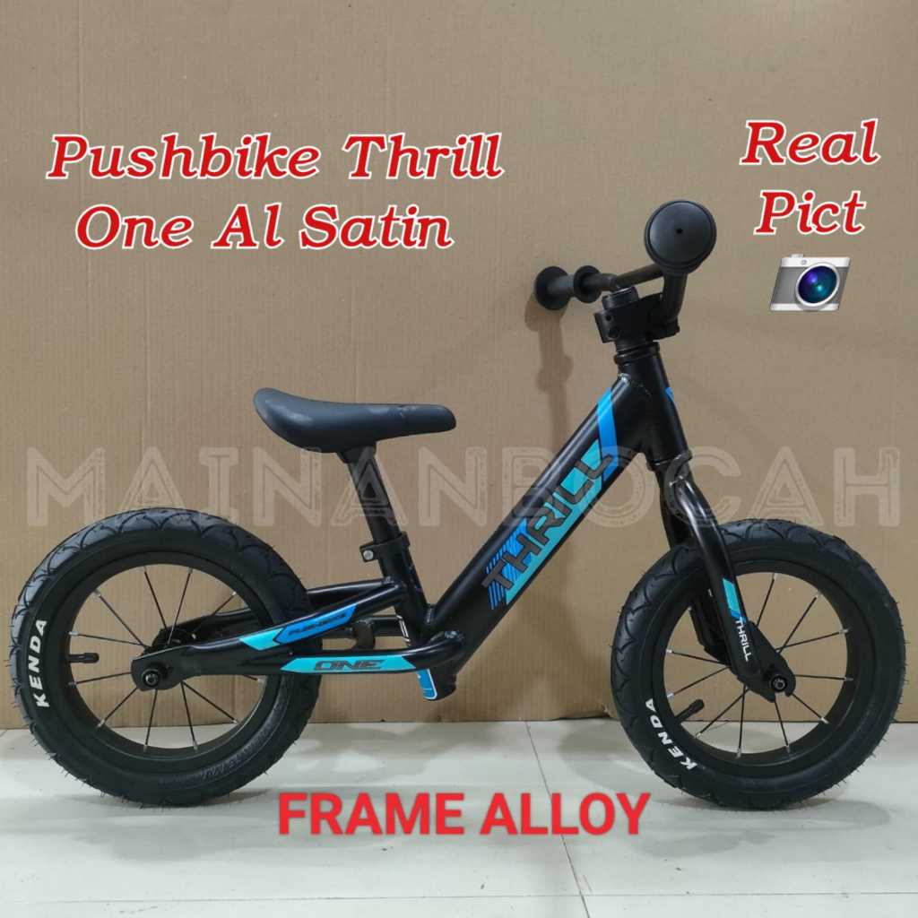 TERMURAH Sepeda Anak Pushbike Thrill One Al Satin Frame Alloy Sepeda Pushbike Thrill TERBARU