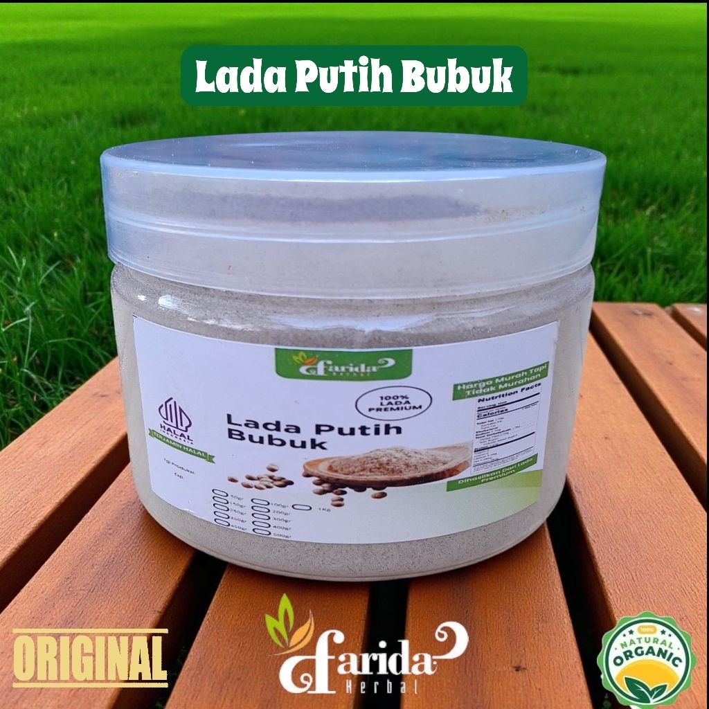 

Lada Putih Bubuk Kemasan Toples 250gram