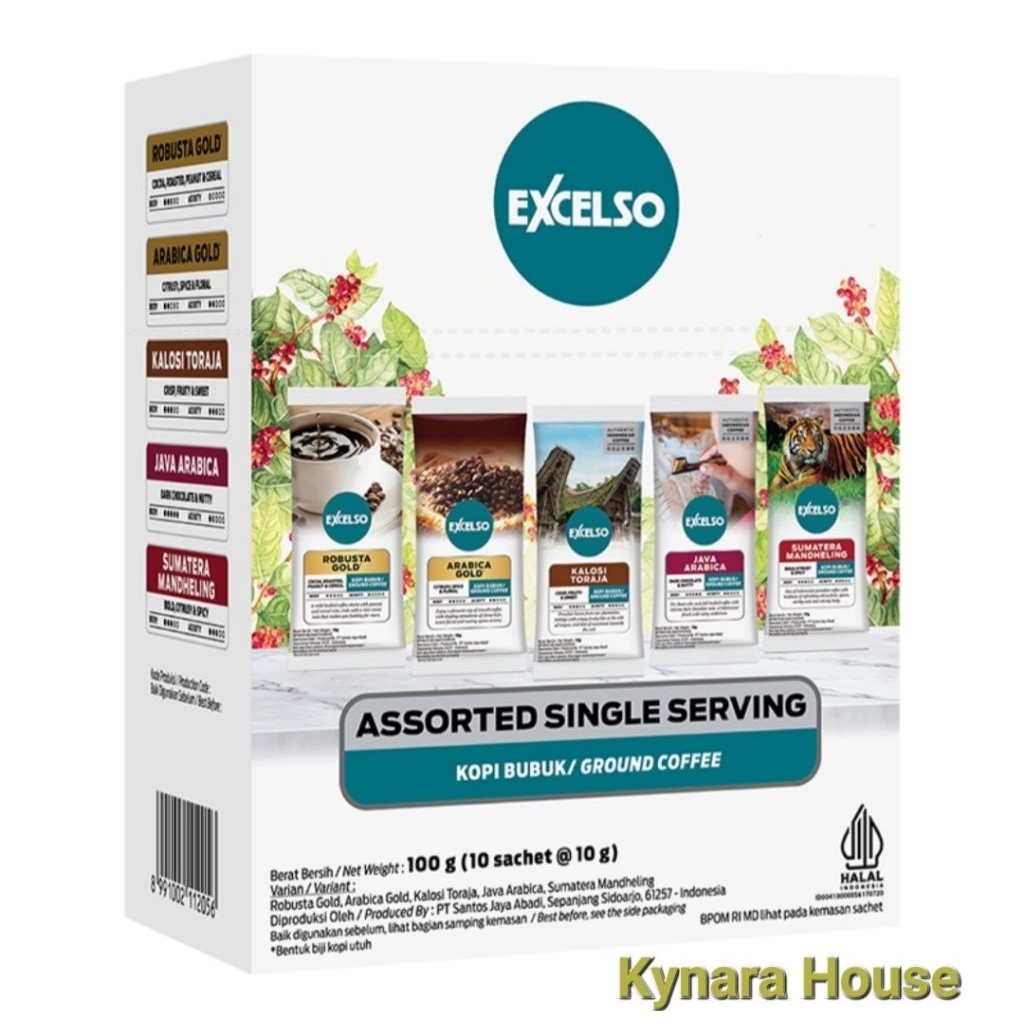 

Excelso Assorted Single Serving Kopi Bubuk Sachet 10x10gr