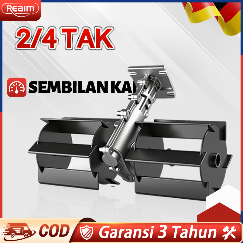 REAIM Head Weed Cutter 9 Gigi Mesin Penggembur Tanah Mini Tiller Alat Penyiang Gulma dan Potong Rump