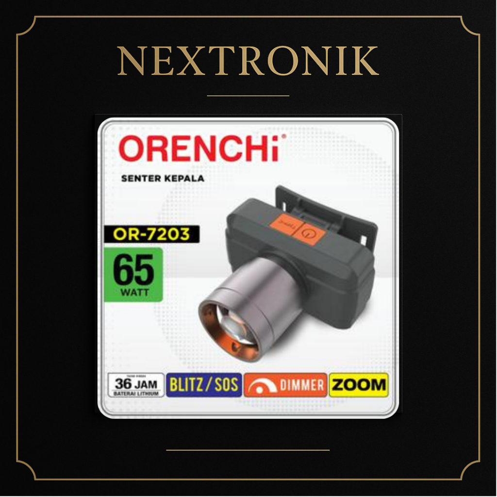 Senter Kepala Orenchi Zoom 65W 50000mAh OR-7203