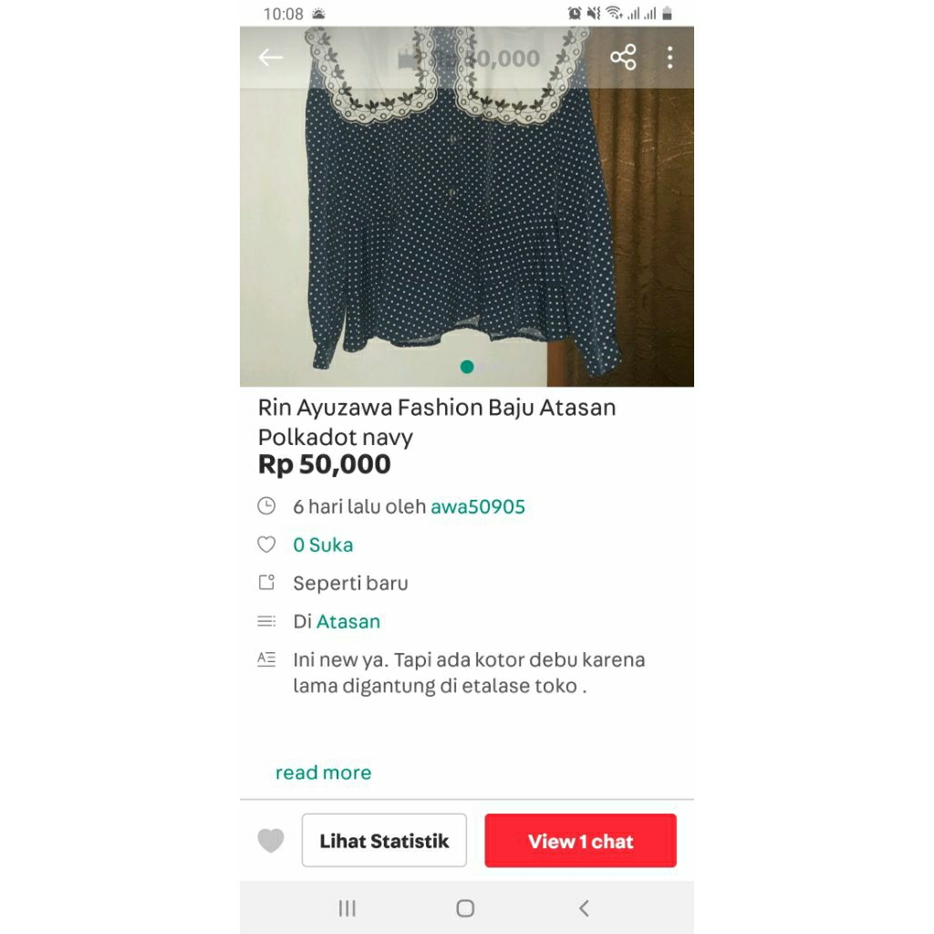 RAF Baju Atasan Blush Kemeja Perempuan