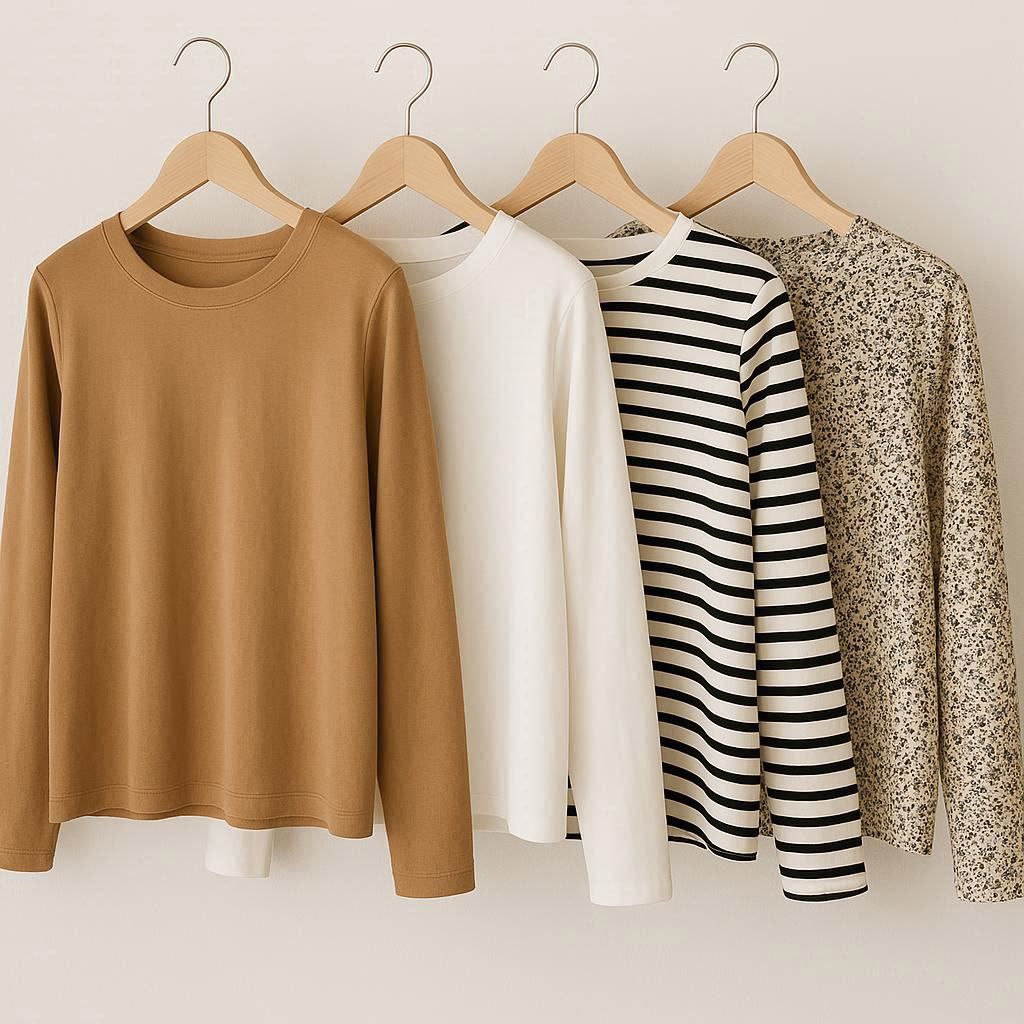 Baju Atasan Wanita Motif & Polos Tangan Panjang Tangan Pendek Premium & Brand Kaos Blouse Cardigan O