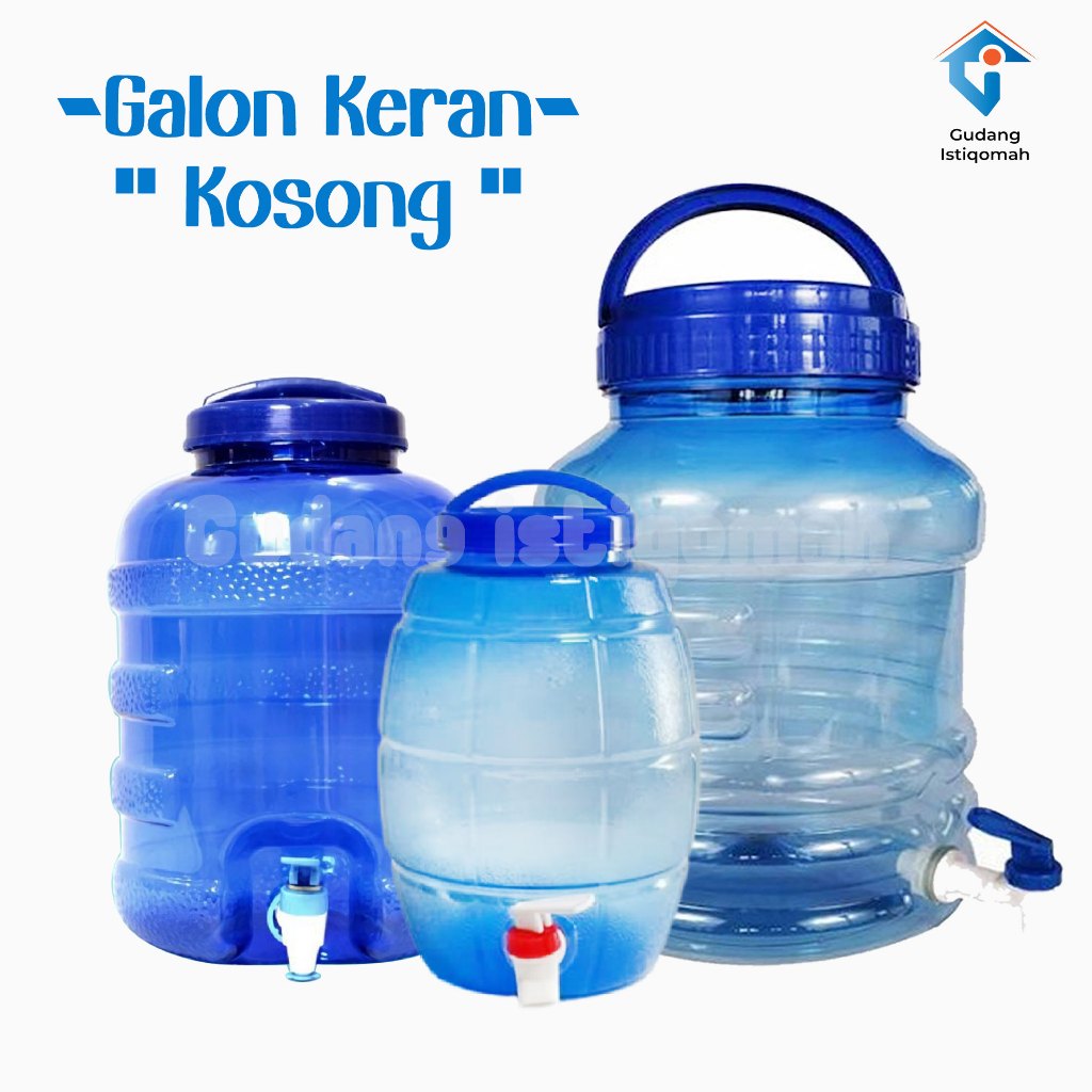 Galon Kran Kosong / Wadah Air / Gentong Guci Kosong / Galon Mini