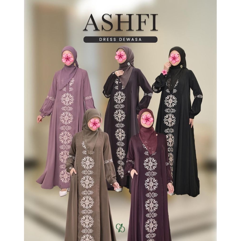 ASHFI DRESS DEWASA (GAMIS SAJA) BY GREENISM SARIMBIT 2026