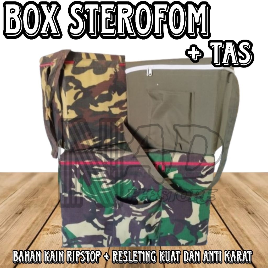 *Box Udang / Ikan Sterofom + Tas Kain