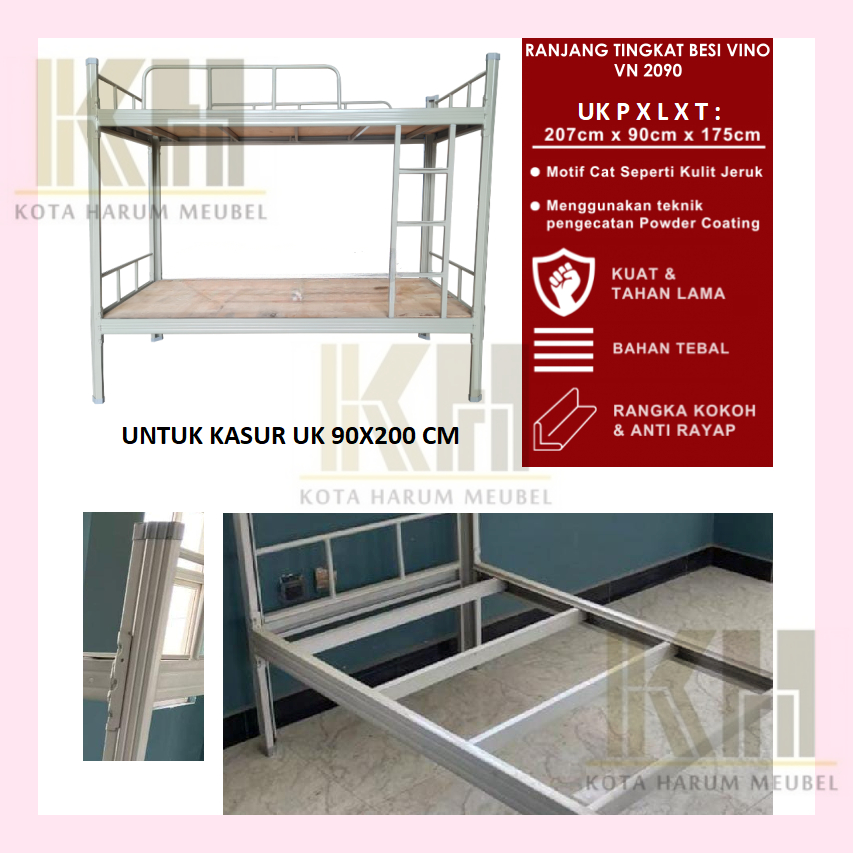 ranjang tingkat besi bunkbed besi bunk bed besi ranjang susun tangga tempat tidur tingkat besi vino 