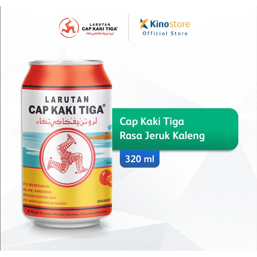 

Larutan Cap Kaki Tiga Rasa Jeruk Kemasan 320ml - Kaleng
