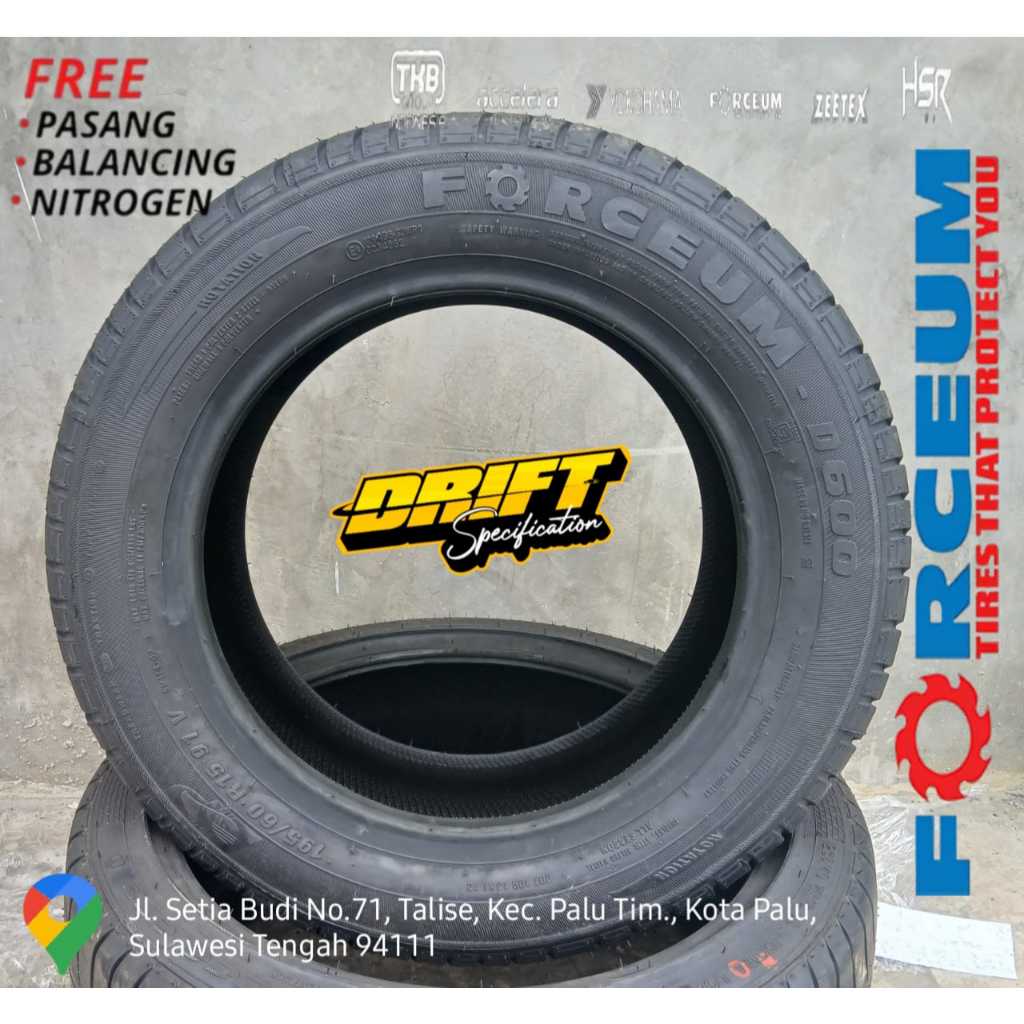 BAN MOBIL MERK FORCEUM UKURAN 195 60 R15