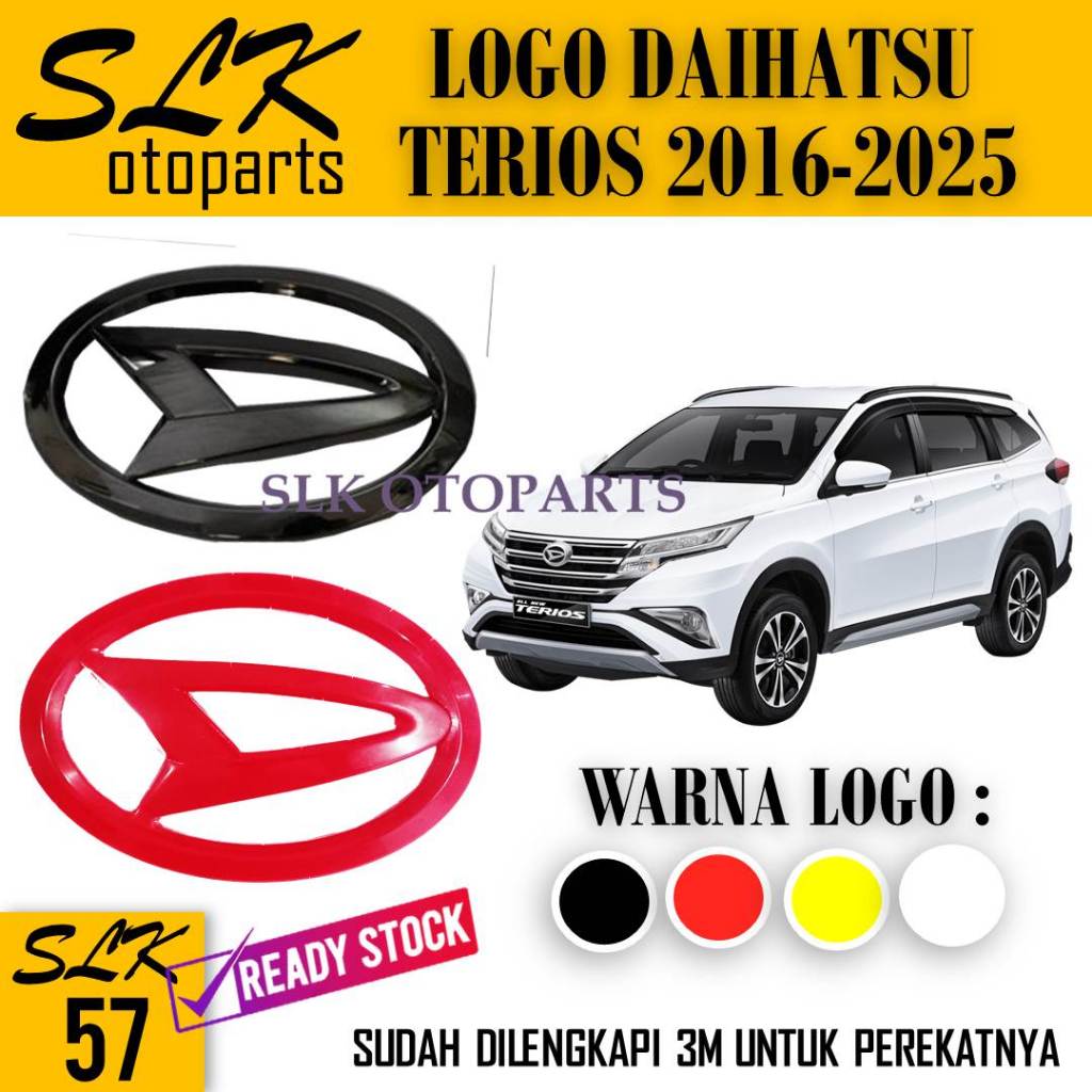 SLK57 - Emblem Logo Aksesoris  Mobil Daihatsu Terios 2016 - 2025 Depan, Belakang