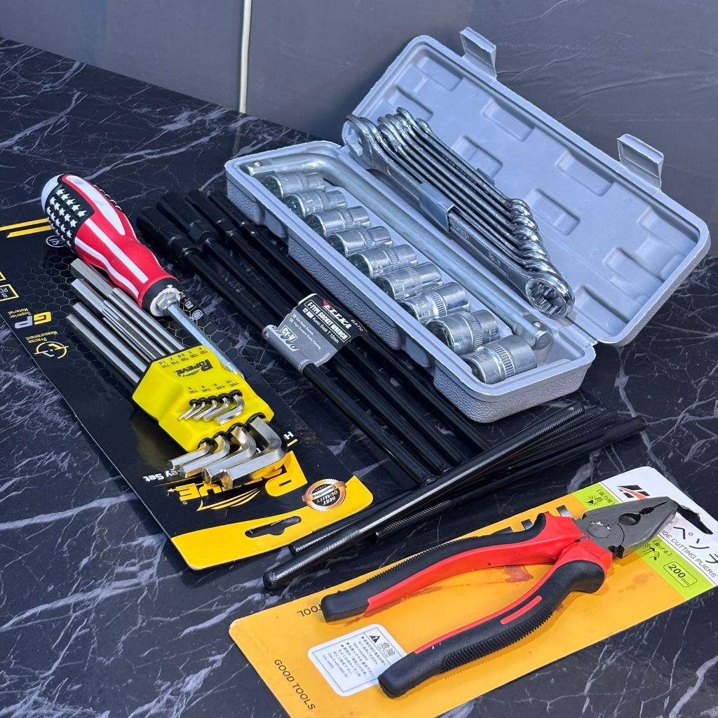 Set Paket Kunci T + Obeng/Kunci L Kombinasi dan Ring Pas