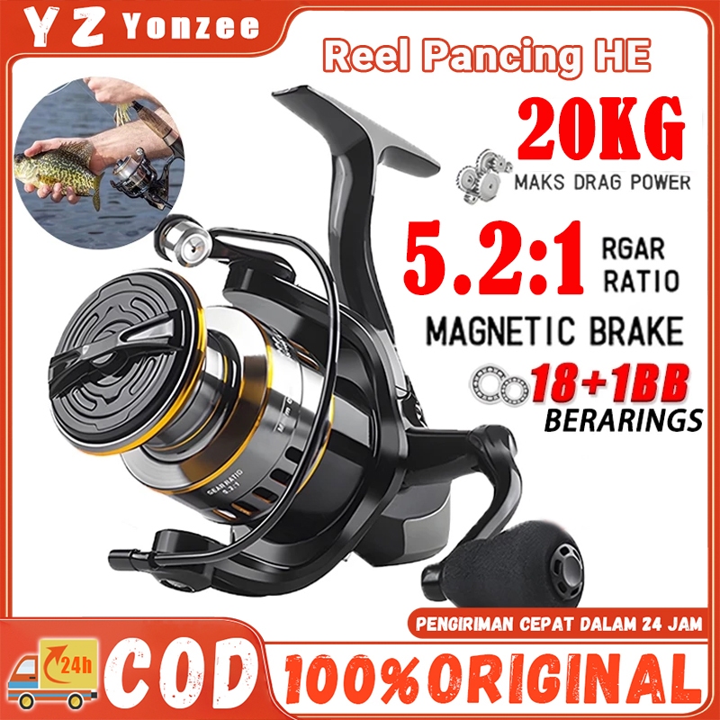 Reel Pancing Metal HE Sereis Gulungan Pancing HE Logam FIshing Reel Spinning Reel Gaya Baru Reel Pen