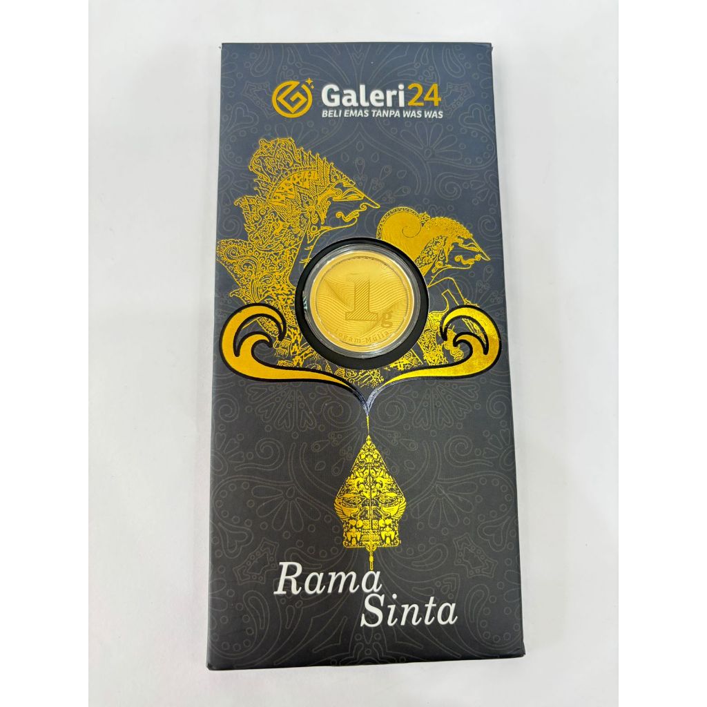 Galeri24 Pegadaian 1 GRAM Wayang Batik Rama Sinta LM Logam Mulia Emas Sertifikat Amplop SNI 24K