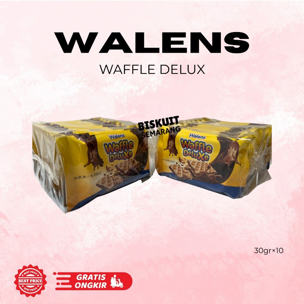 

Walens Waffle Delux 30gr x 10 Biskuit Waffle Rasa Coklat Nissin Walens