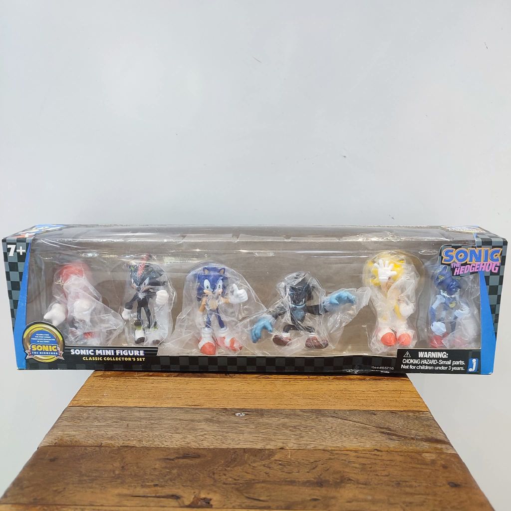 Mainan figure sonic boxsetKnuckles tails sonic amy super sonic amy metal sonic black boxsonic the he