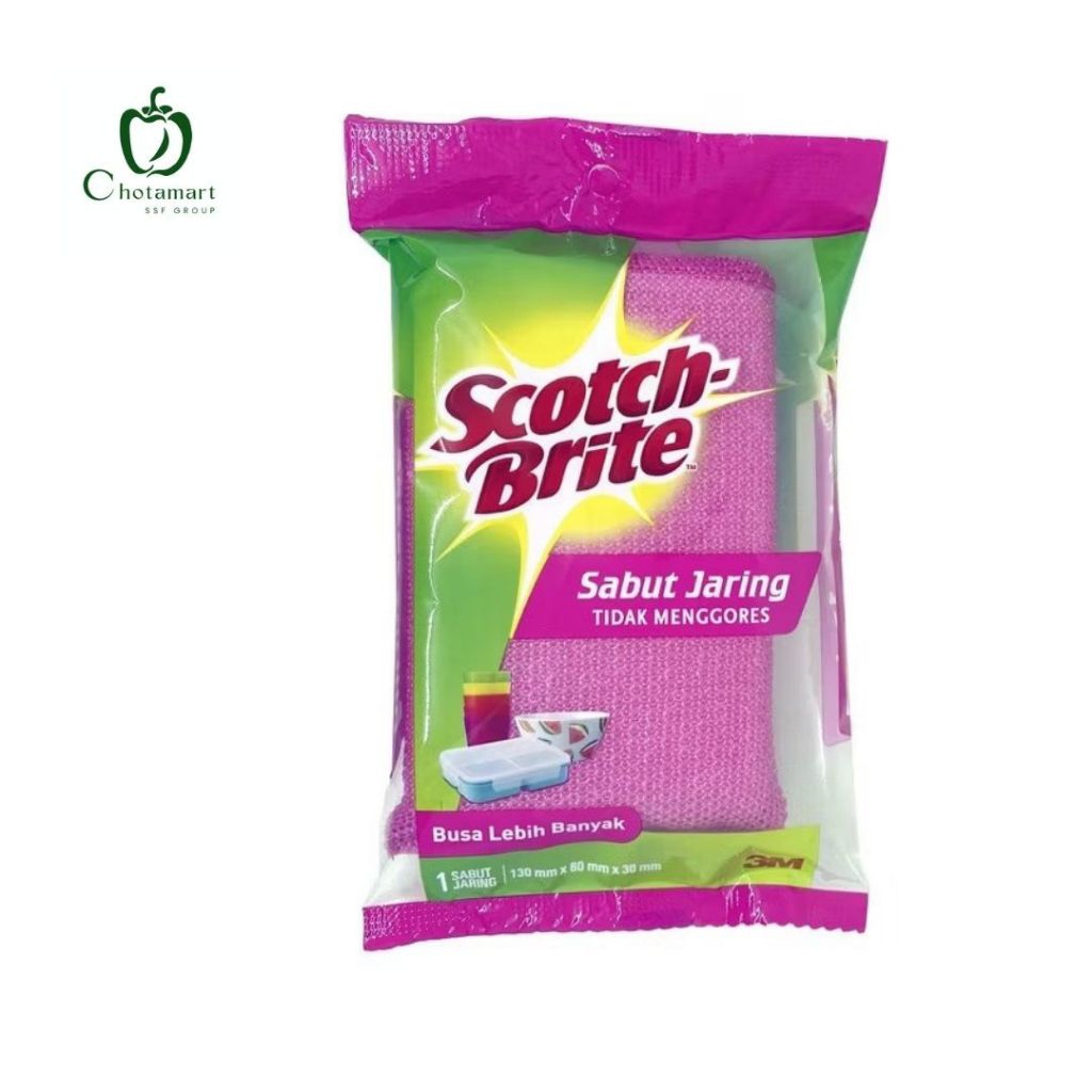Spon Busa Pink Pencuci Piring Scotch Brite