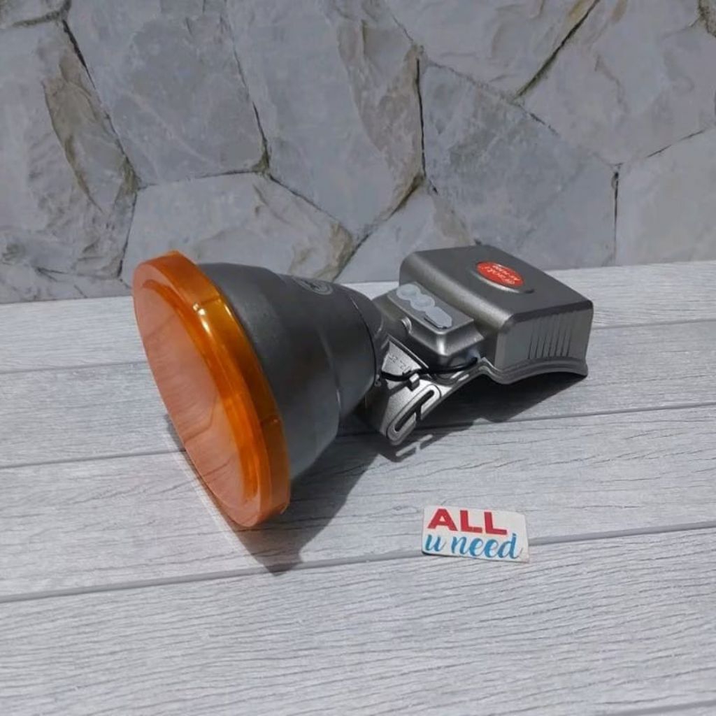 senter kepala jumbo super terang AOKI AK-H300 300 Watt Baterai 7800mAh tahan hingga 10 jam