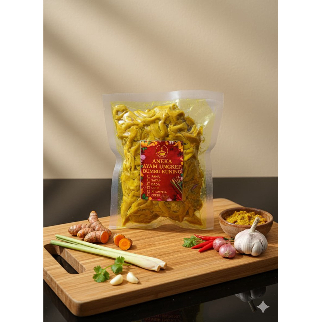 

Usus Ayam Ungkep Aromatika – Bumbu Kuning Gurih Siap Masak