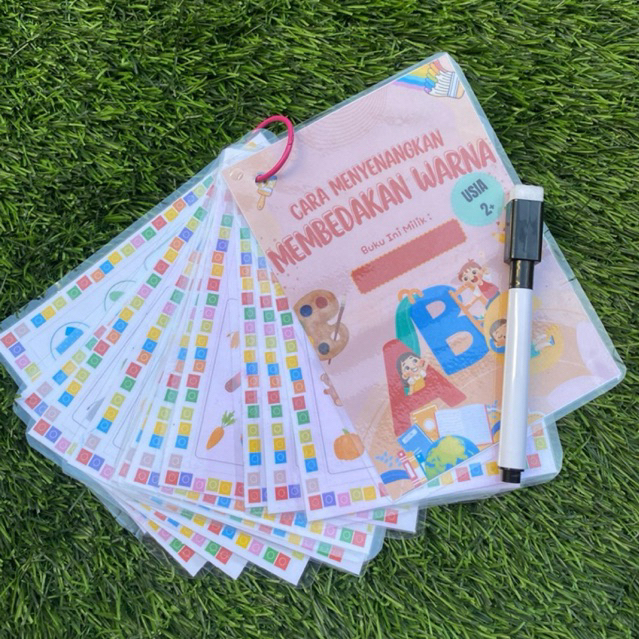 Buku Aktivitas Anak 2 Tahun – Belajar Membedakan Warna | worksheet warna | mainan traveling