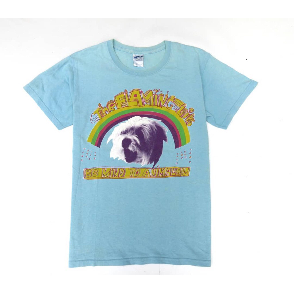 The Flaming Lips Tee Tshirt band tag vintage gildan ultra cotton Be Kind To Animal  size s  Made in 