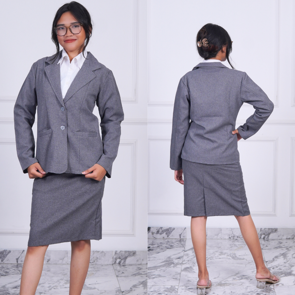 One Set Rok Pendek Dan atasan Setelan Blazer