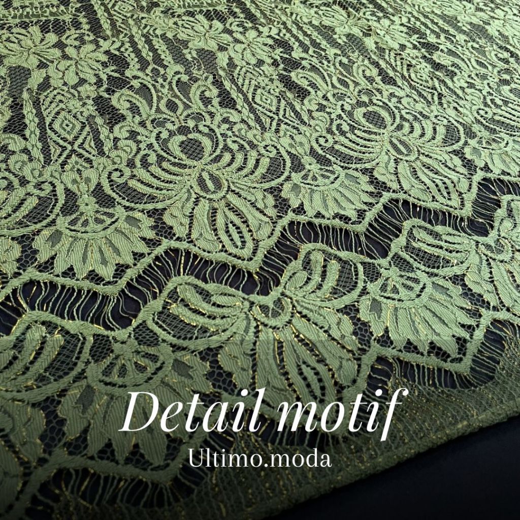 (GRADE A)Kode 3476 - Kain Panel Brukat Semi Prancis 3D Metalic  - Mewah dan Elegan - Panjang 2,7 met