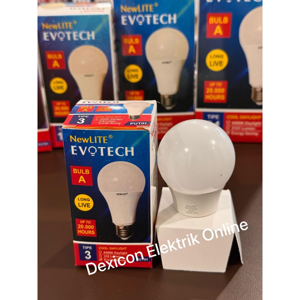 LED Newlite Evotech Bulb / Bohlam Terbaru 2025 / LED bulat / Lampu LED Murah / Lampu LED Terang / La