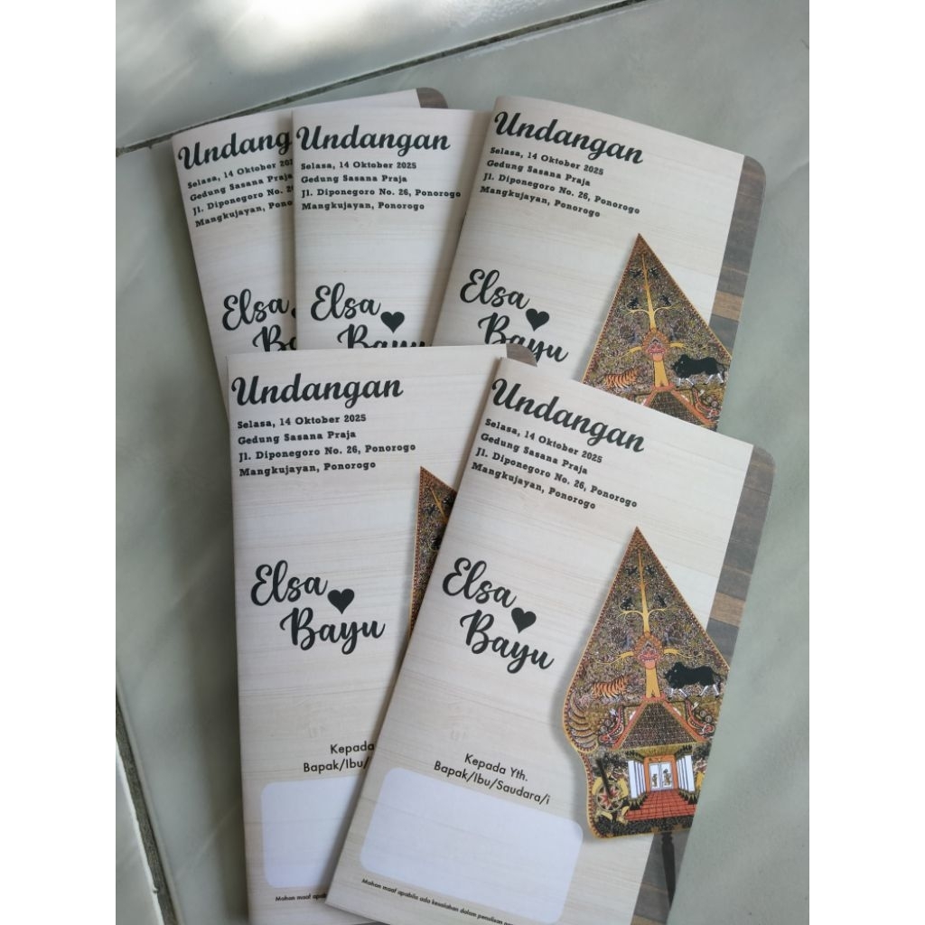 Undangan Pernikahan Murah l Undangan Pernikahan Tema Wayang l Undangan Pernikahan Wayang