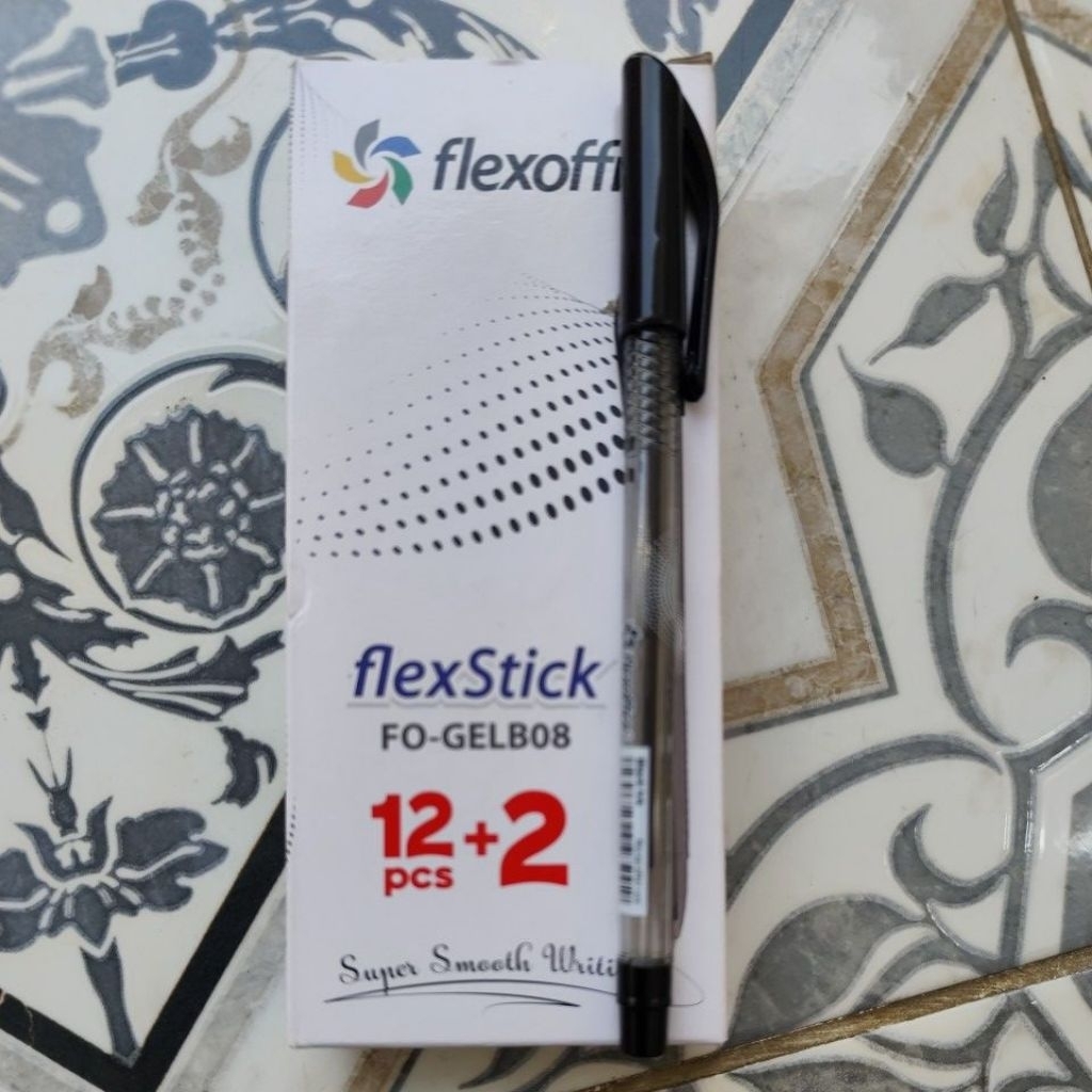 

Pulpen flexoffice flexstick 1 pak isi 14 tinta 0.6