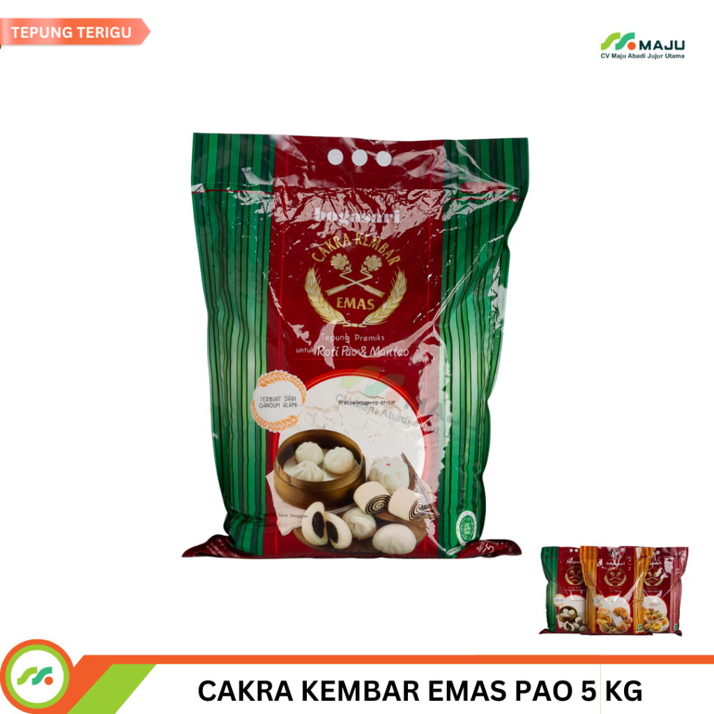 

TERIGU CAKRA KEMBAR EMAS ROTI PAO & MANTAO 5KG