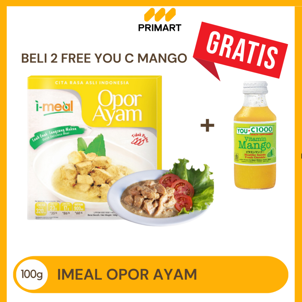 

Imeal Opor Ayam 100g FREE YOU C MANGO