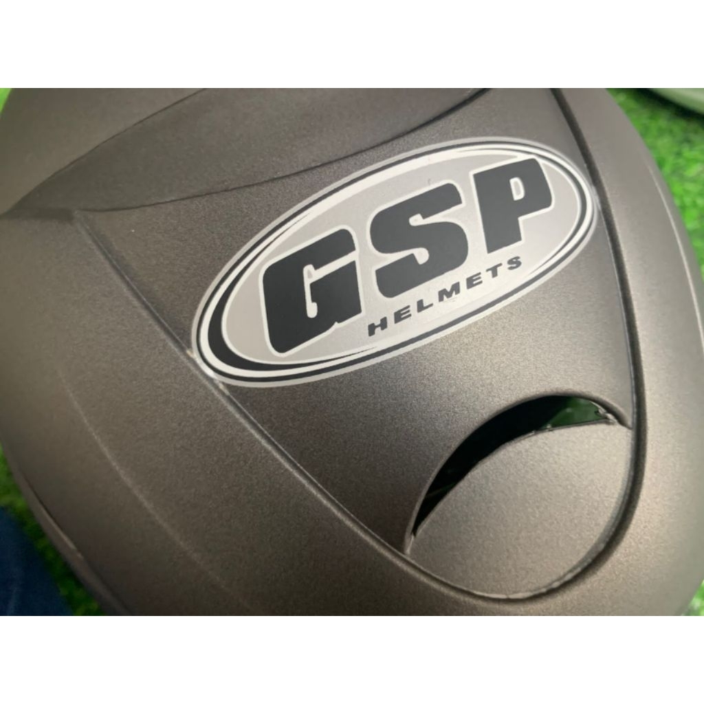 Helm GSP HMR Cencen Pet Half Face – Standar SNI – Warna Abu/Dof dengan Visor Panjang