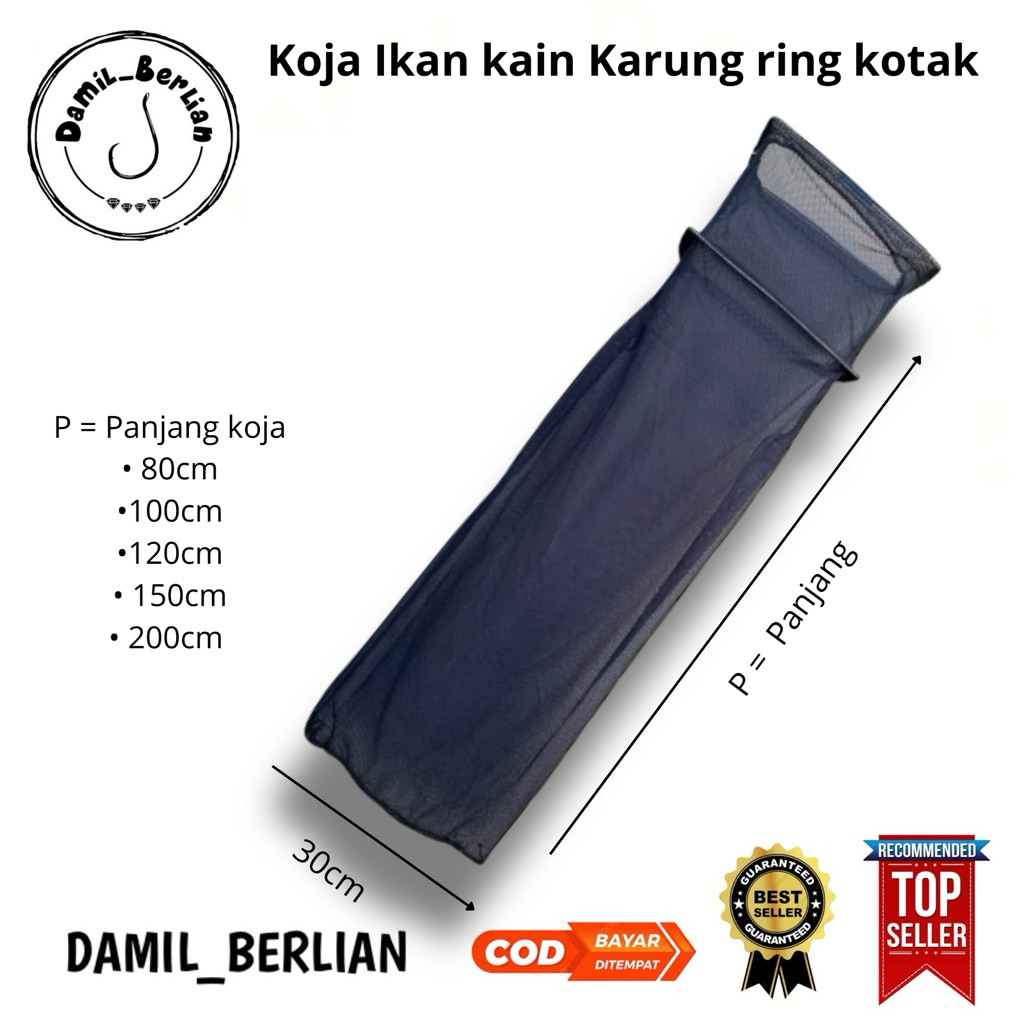 koja kain koja karung tempat ikan ring kotak Damil_Berlian