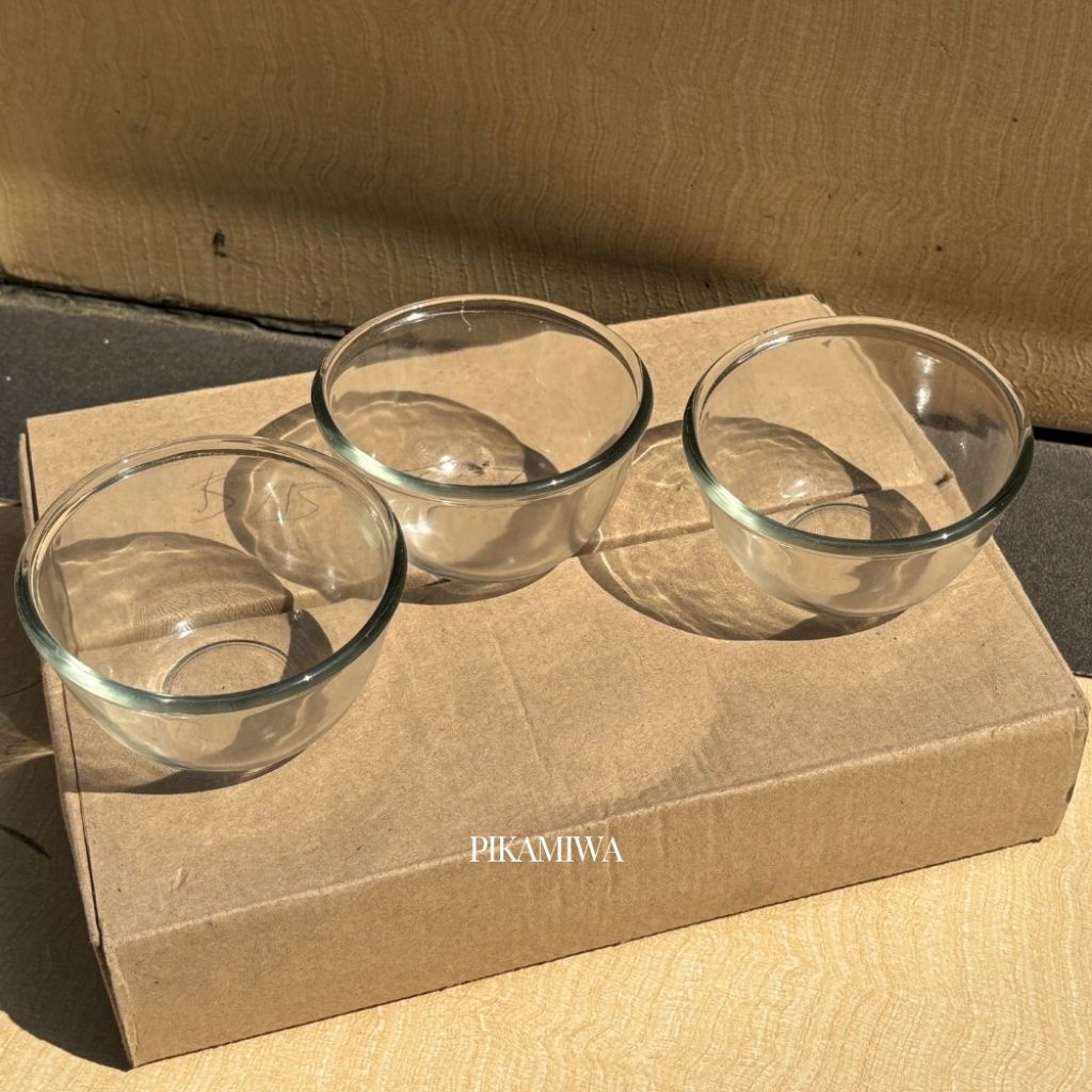 6 PCS MANGKOK MINI KACA POLOS mangkok sambal mangkok kecil mangkok saus mangkok kaca