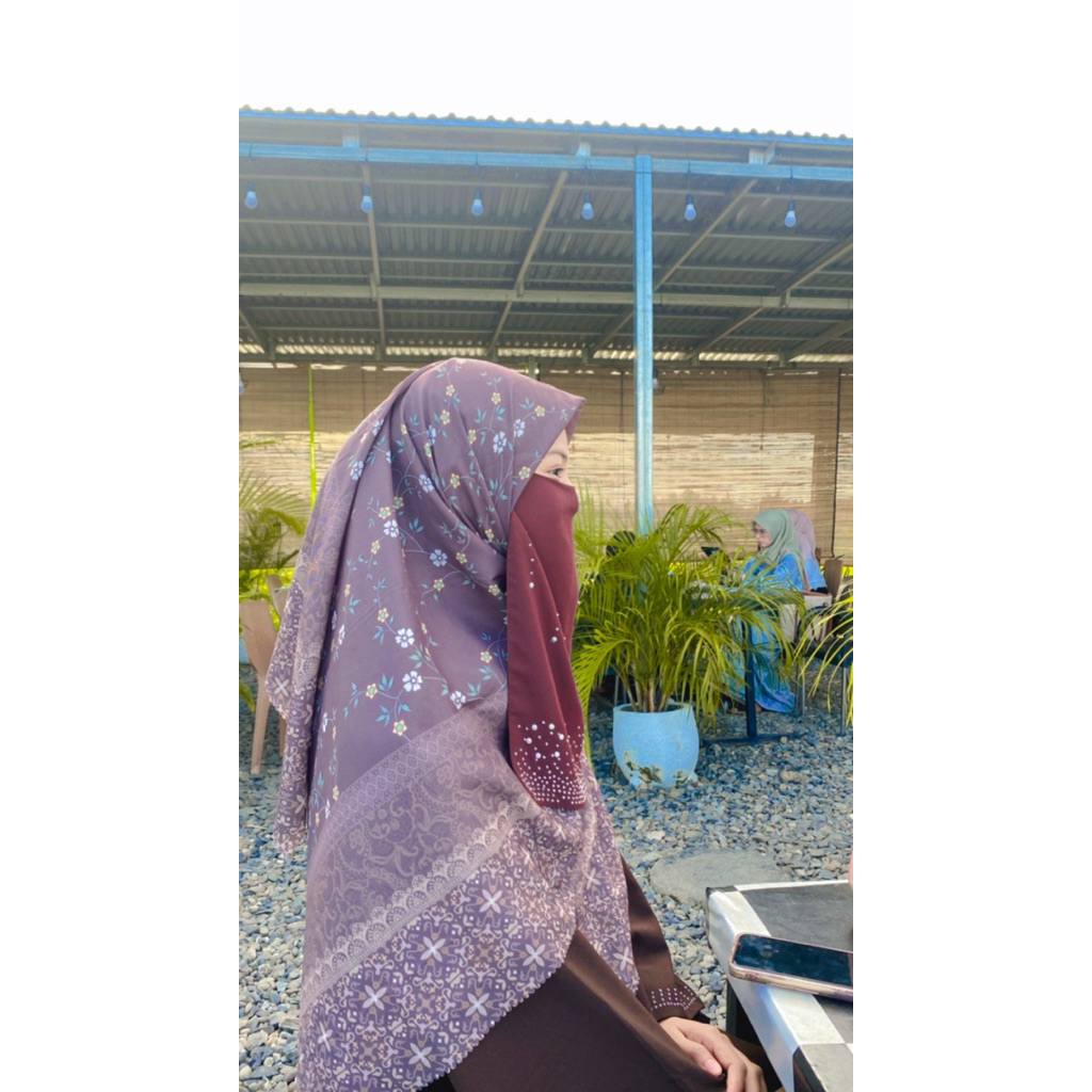 denisa motif/khimar motif /jilbab syari /segiempat