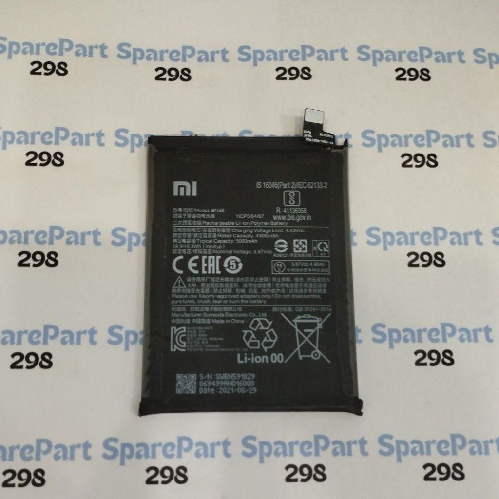 BATTERY XIAOMI REDMI NOTE 10S ORIGINAL BEKAS