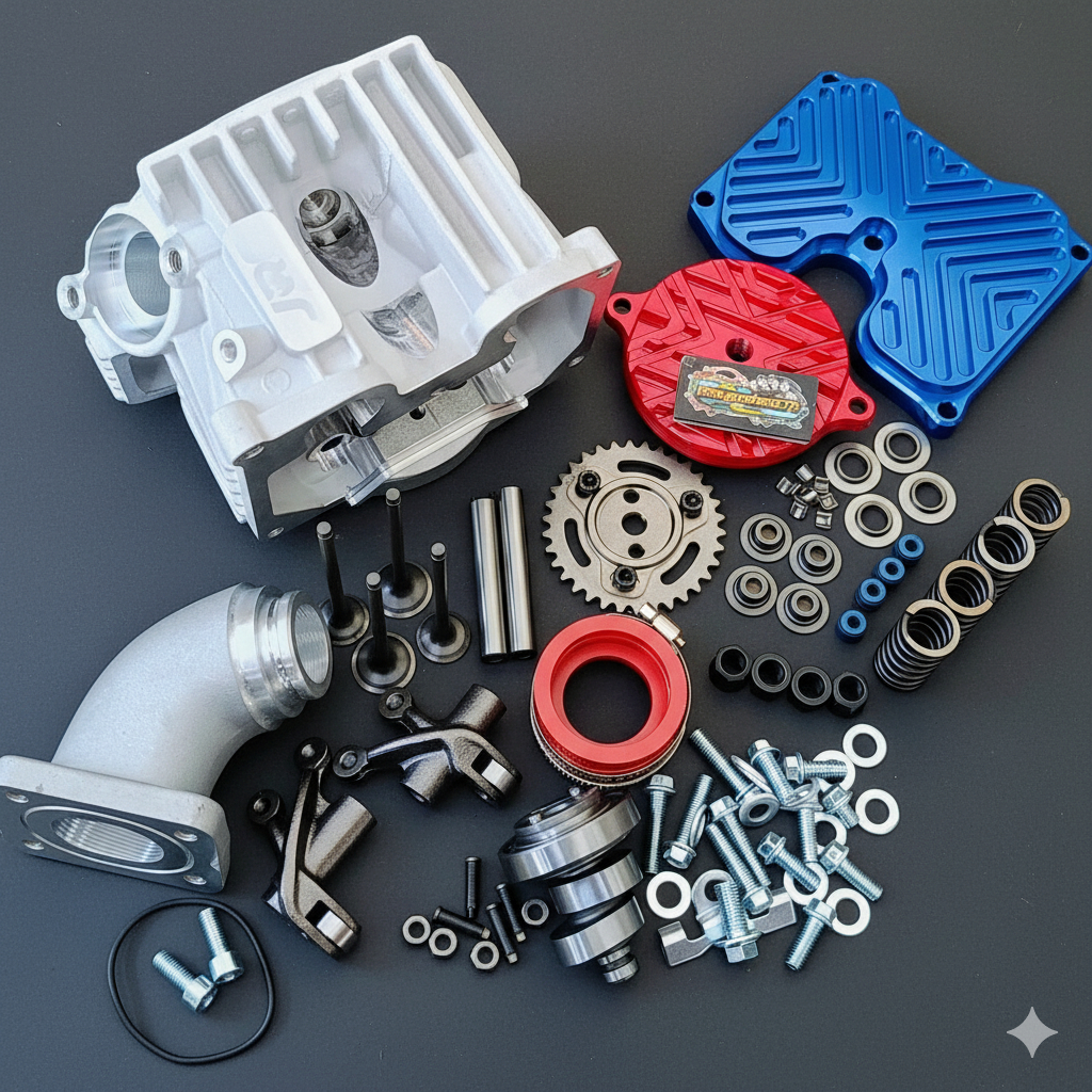 Cylinder Head Kop 4 Klep MX Pnp Karisma Supra X 125 ukuran Klep 22 19 25 22 JRC