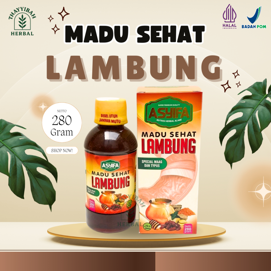 

Madu Asyifa Sehat Lambung 280gr – Herbal Maag & Asam Lambung
