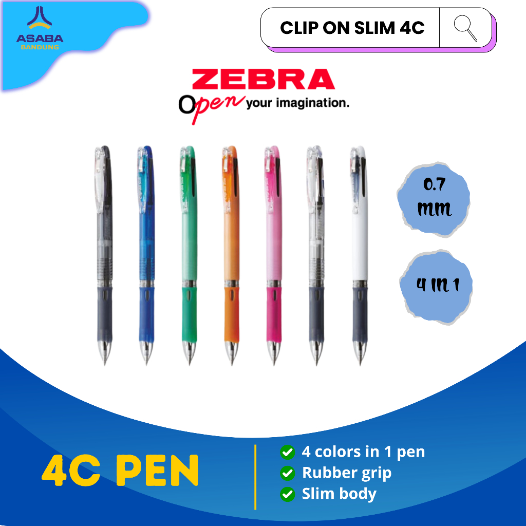 

Asaba Bandung - Zebra Clip On Slim 4C