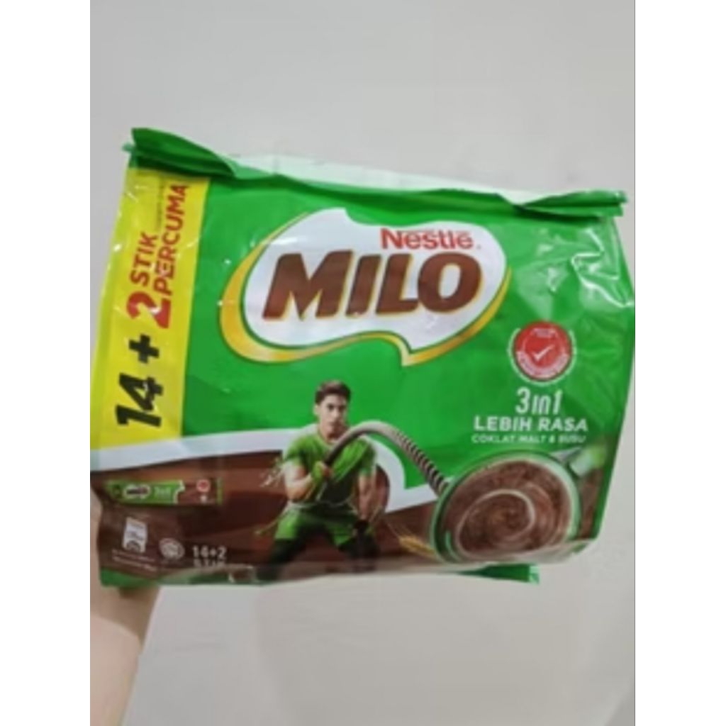 

milo 3 in 1 ( 14 stik + 2 stik) original