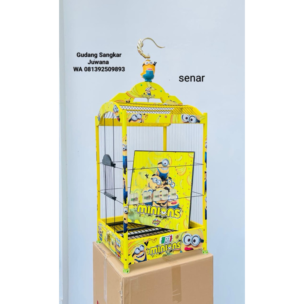 Sangkar BRO model kipas Decal Ruji Senar No.2 + Full set Kerodong + Free Pallet Kayu