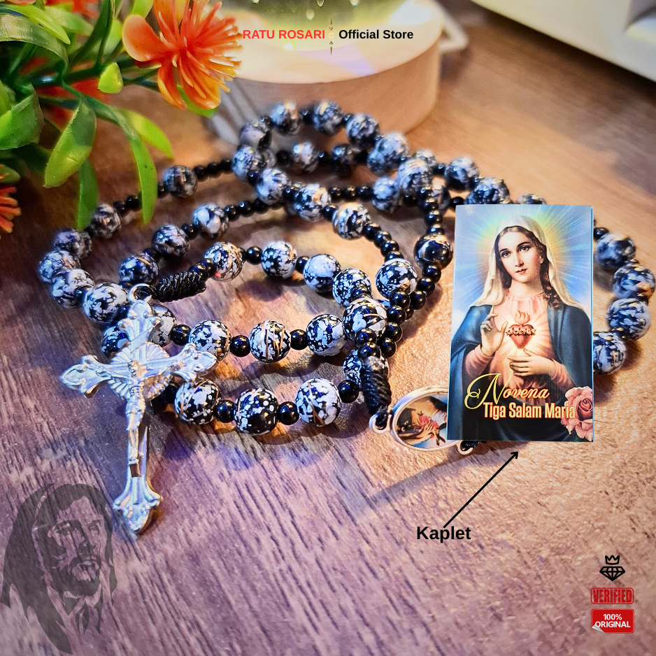 Rosario Blorok Hitam Bercorak Emas / Rosario Blorok Hitam Bercorak / Rosario Hitam Bercorak Emas