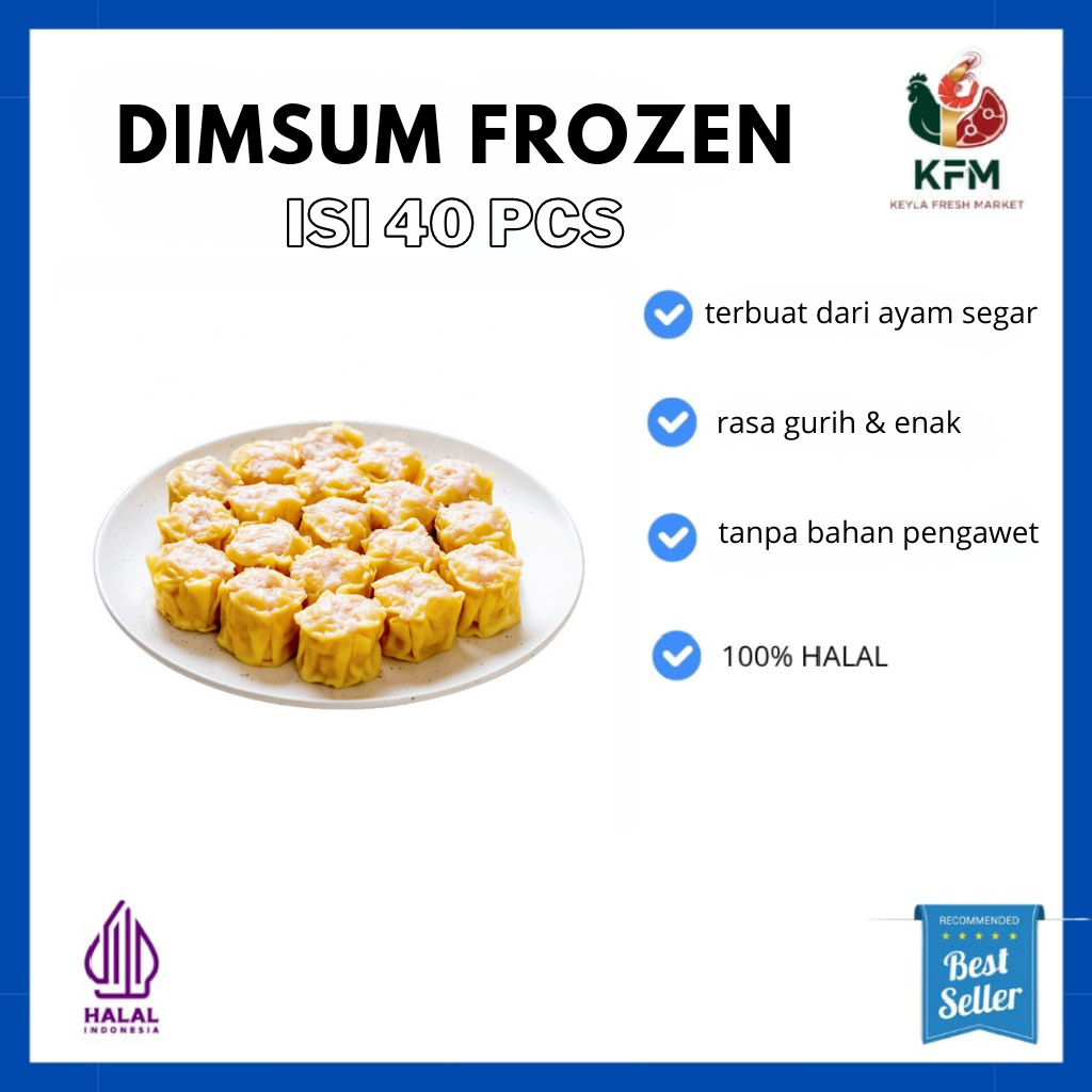 [SURABAYA BARAT] Dimsum Frozen Isi 40pcs / Siomay Ayam Kukus Halal Homemade Surabaya Termurah