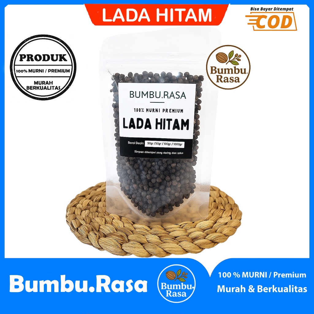 

Lada Hitam Utuh / Whole Black Pepper / Bumbu.Rasa