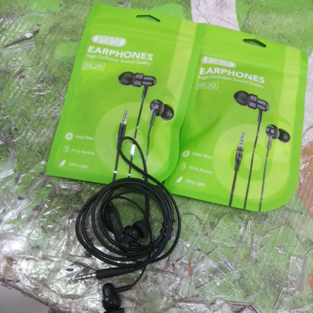 Headset Handsfree Earphone Kabel Jack 3.5mm Robot RE20