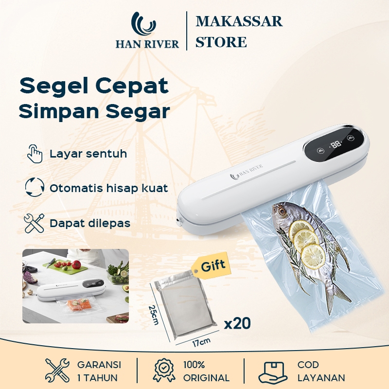 HAN RIVER Vacuum Sealer Makanan Portabel Sealer Vacuum  Pengawet Makanan